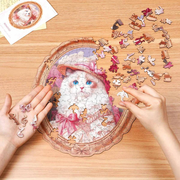 Rowood - Springtime Kitty 200-Piece Wooden Jigsaw Puzzle - Echo Six Hobbies