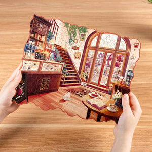Robotime Rowood - Cozy Winter Cafe 200-Piece Wooden Jigsaw Puzzle — Wooden Puzzle