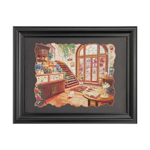 Robotime Rowood - Black Vintage Puzzle Frame 12" x 16" — Jigsaw Puzzle Accessories
