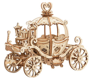Robotime - Classic 3D Wood Puzzles; Pumpkin Carriage/Cart — 3D Wooden Puzzle