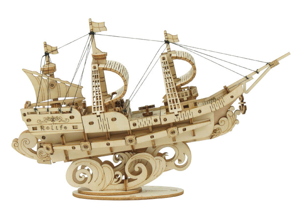 Robotime - Classic 3D Wood Puzzles; Sailing Ship - Echo Six Hobbies