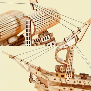 Robotime - Classic 3D Wood Puzzles; Sailing Ship - Echo Six Hobbies