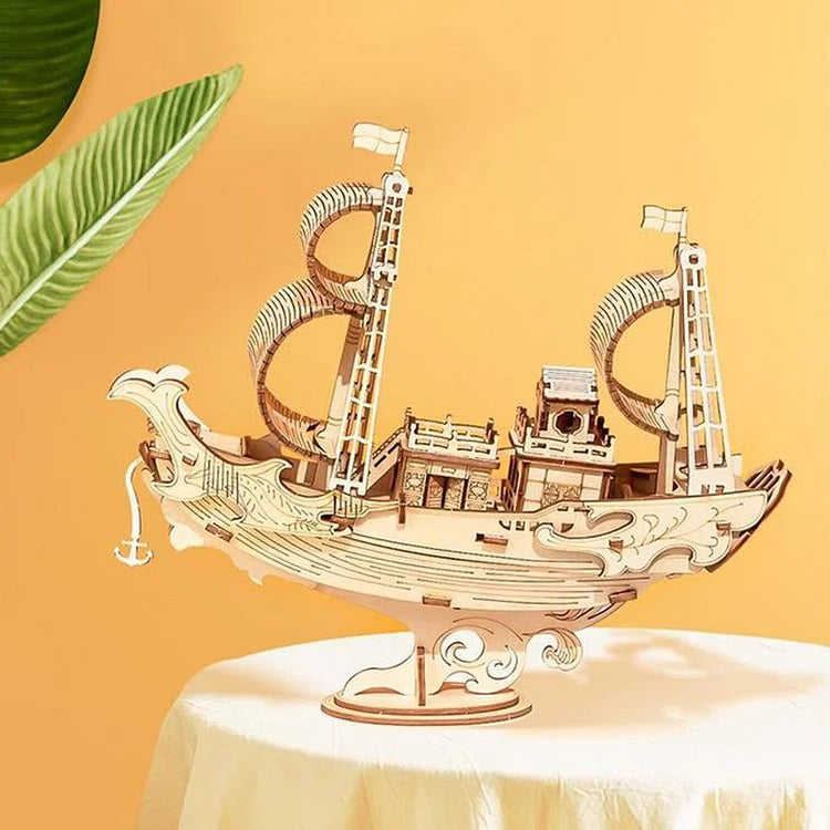 Robotime - Japanese Diplomatic Ship — 3D Wooden Puzzle
