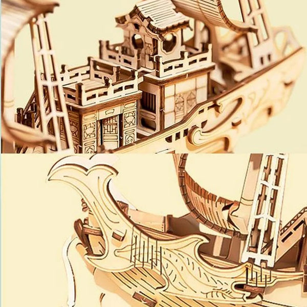 Robotime - Japanese Diplomatic Ship — 3D Wooden Puzzle