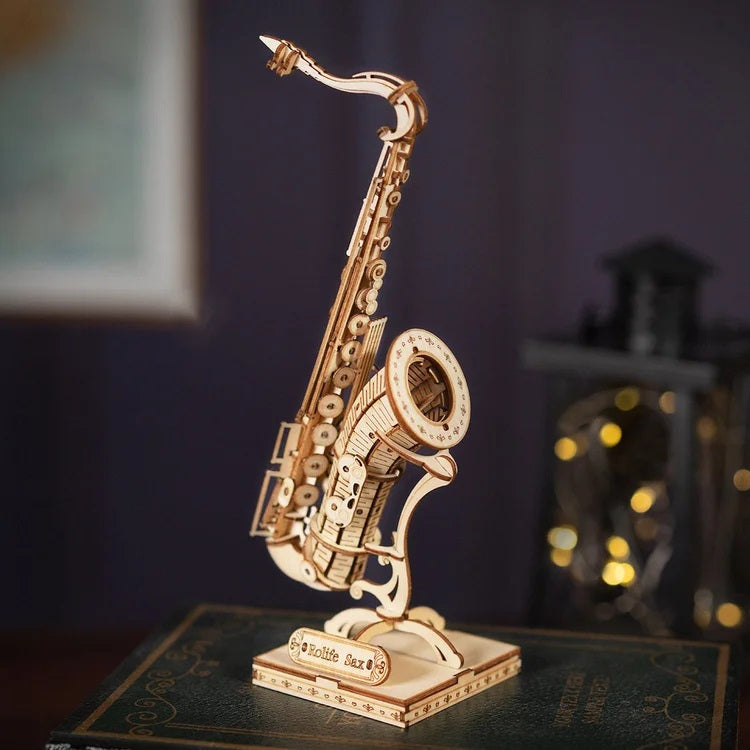 Robotime - Musical Instruments; Saxophone — 3D Wooden Puzzle