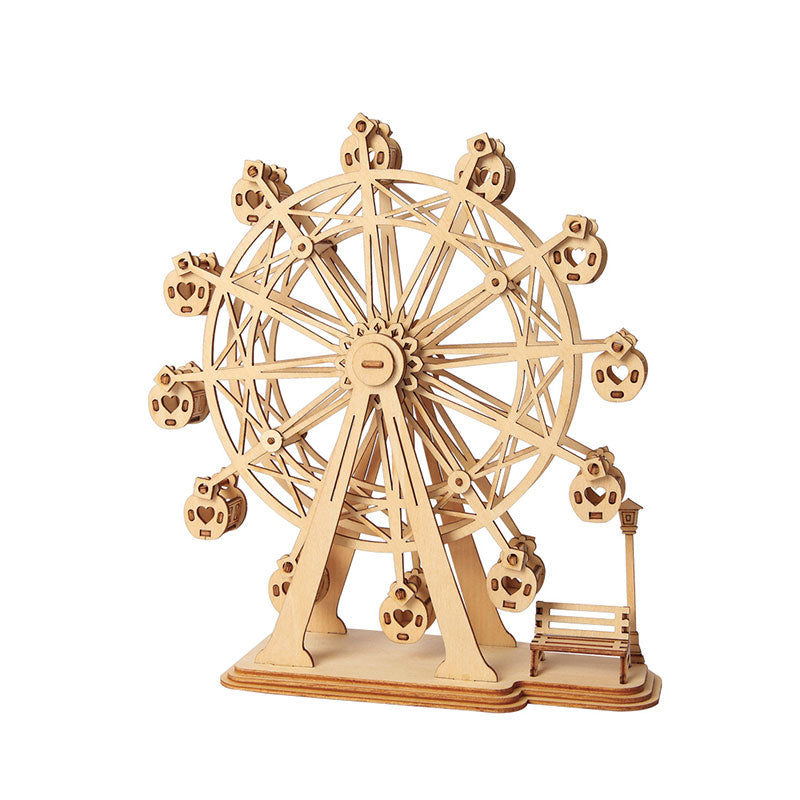 Robotime - Classic 3D Wood Puzzles; Ferris Wheel — 3D Wooden Puzzle