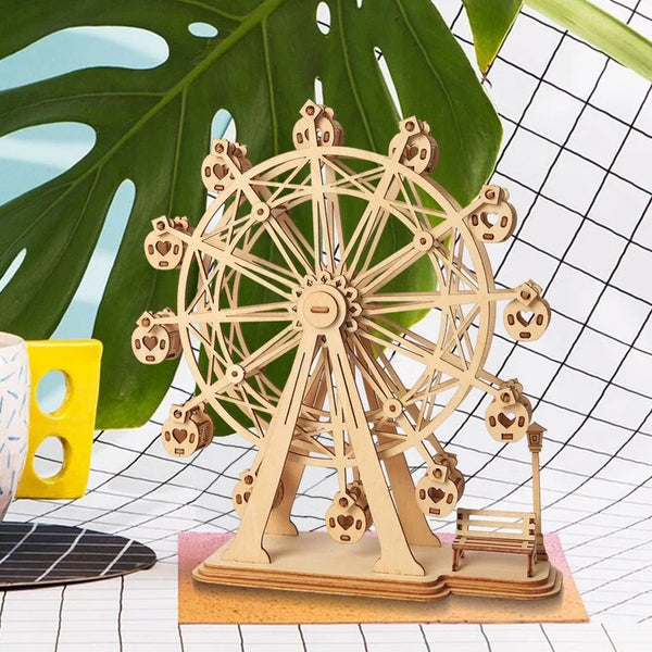 Robotime - Classic 3D Wood Puzzles; Ferris Wheel — 3D Wooden Puzzle