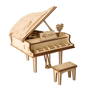 Robotime - Classic 3D Wood Puzzles; Grand Piano — 3D Wooden Puzzle