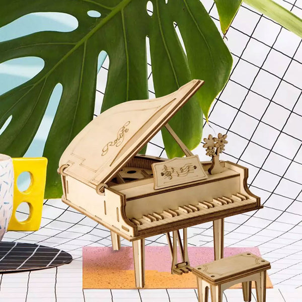 Robotime - Classic 3D Wood Puzzles; Grand Piano — 3D Wooden Puzzle