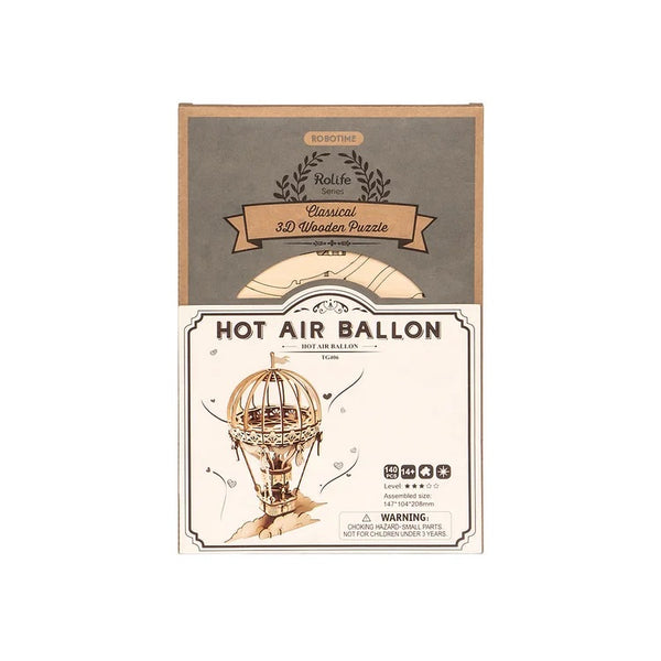 Robotime - Classic 3D Wood Puzzles; Hot Air Balloon - Echo Six Hobbies