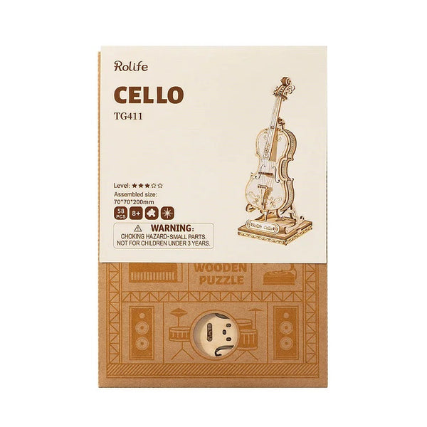 Robotime - Musical Instruments; Cello — 3D Wooden Puzzle
