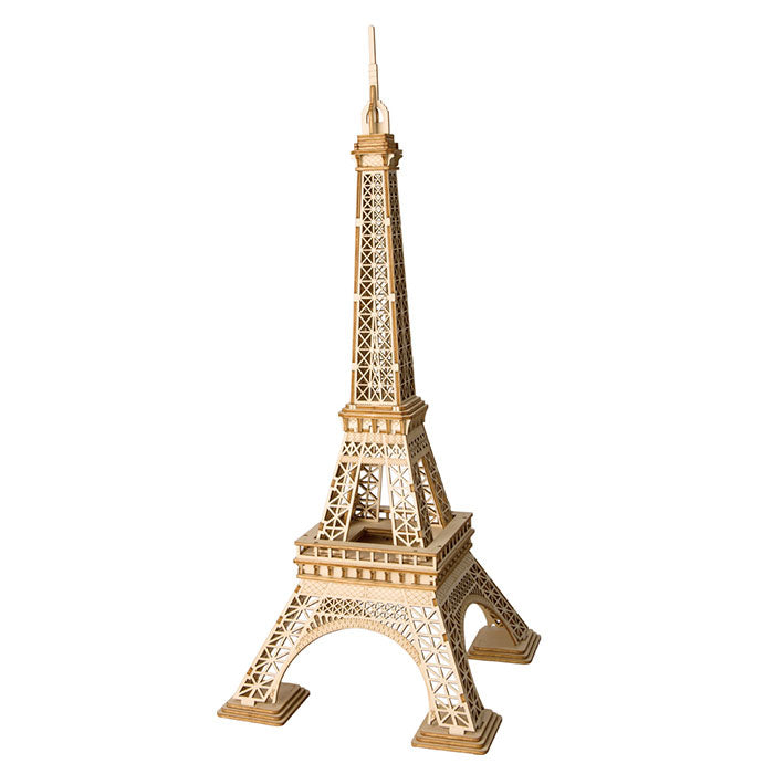 Robotime - Classic 3D Wood Puzzles; Eiffel Tower — 3D Wooden Puzzle