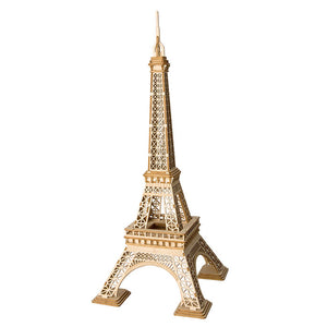 Robotime - Classic 3D Wood Puzzles; Eiffel Tower — 3D Wooden Puzzle