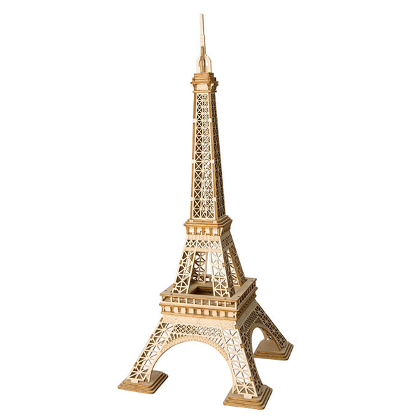 Robotime - Classic 3D Wood Puzzles; Eiffel Tower — 3D Wooden Puzzle