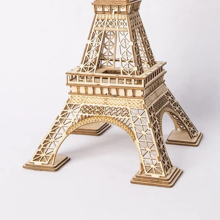 Robotime - Classic 3D Wood Puzzles; Eiffel Tower — 3D Wooden Puzzle