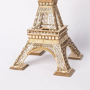 Robotime - Classic 3D Wood Puzzles; Eiffel Tower — 3D Wooden Puzzle