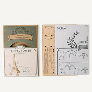 Robotime - Classic 3D Wood Puzzles; Eiffel Tower — 3D Wooden Puzzle