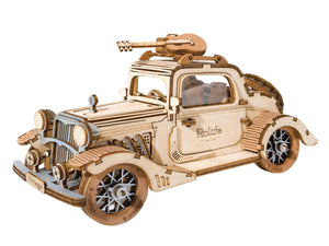 Robotime - Classic 3D Wood Puzzles; Vintage Car — 3D Wooden Puzzle