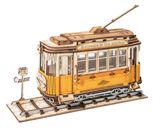 Robotime - Classic 3D Wood Puzzles; Tramcar — 3D Wooden Puzzle