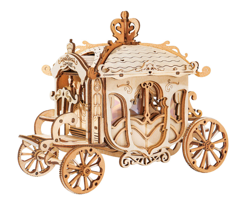 Robotime - Classic 3D Wood Puzzles; Carriage — 3D Wooden Puzzle