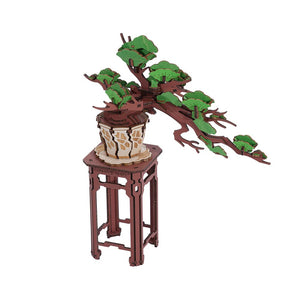 Robotime - Evergreen Pine Bonsai DIY Wooden 3D Puzzle — 3D Wooden Puzzle