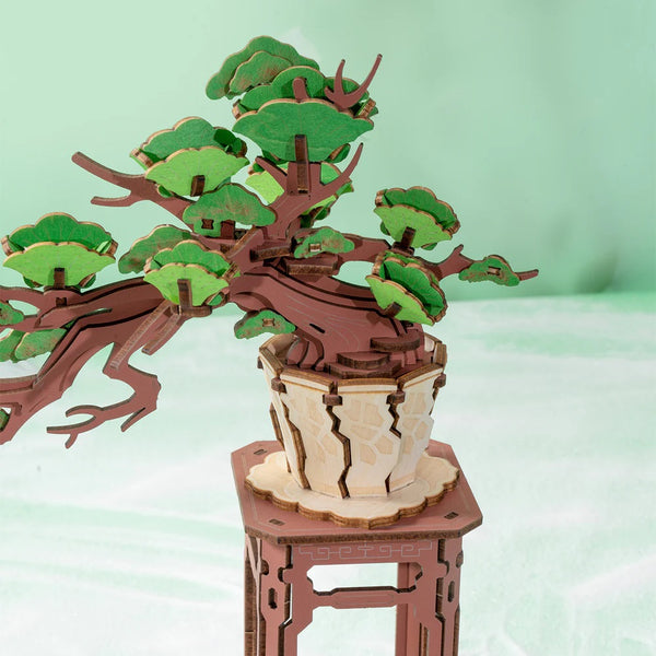 Robotime - Evergreen Pine Bonsai DIY Wooden 3D Puzzle — 3D Wooden Puzzle