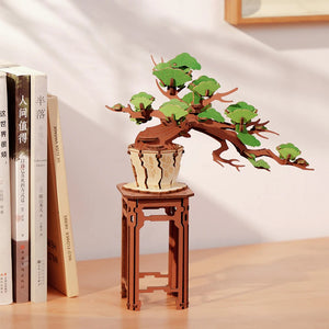 Robotime - Evergreen Pine Bonsai DIY Wooden 3D Puzzle — 3D Wooden Puzzle