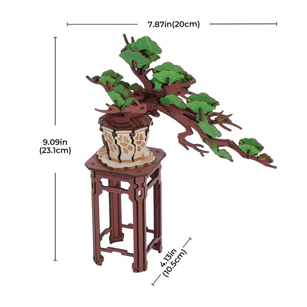 Robotime - Evergreen Pine Bonsai DIY Wooden 3D Puzzle — 3D Wooden Puzzle