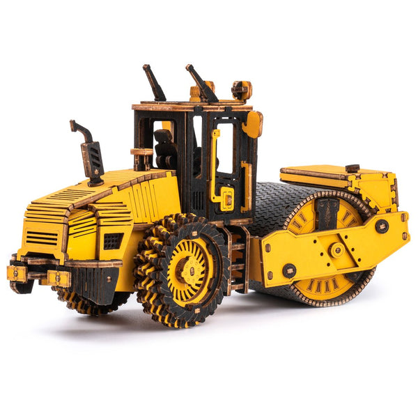 Robotime-ROKR Road Roller 3D wooden puzzle TG701K - Echo Six Hobbies