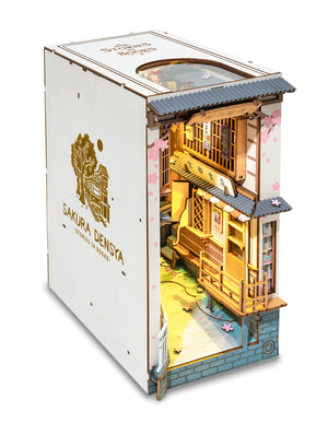 Robotime Stories in Books; Sakura Tram — Book Nook Shelf Insert