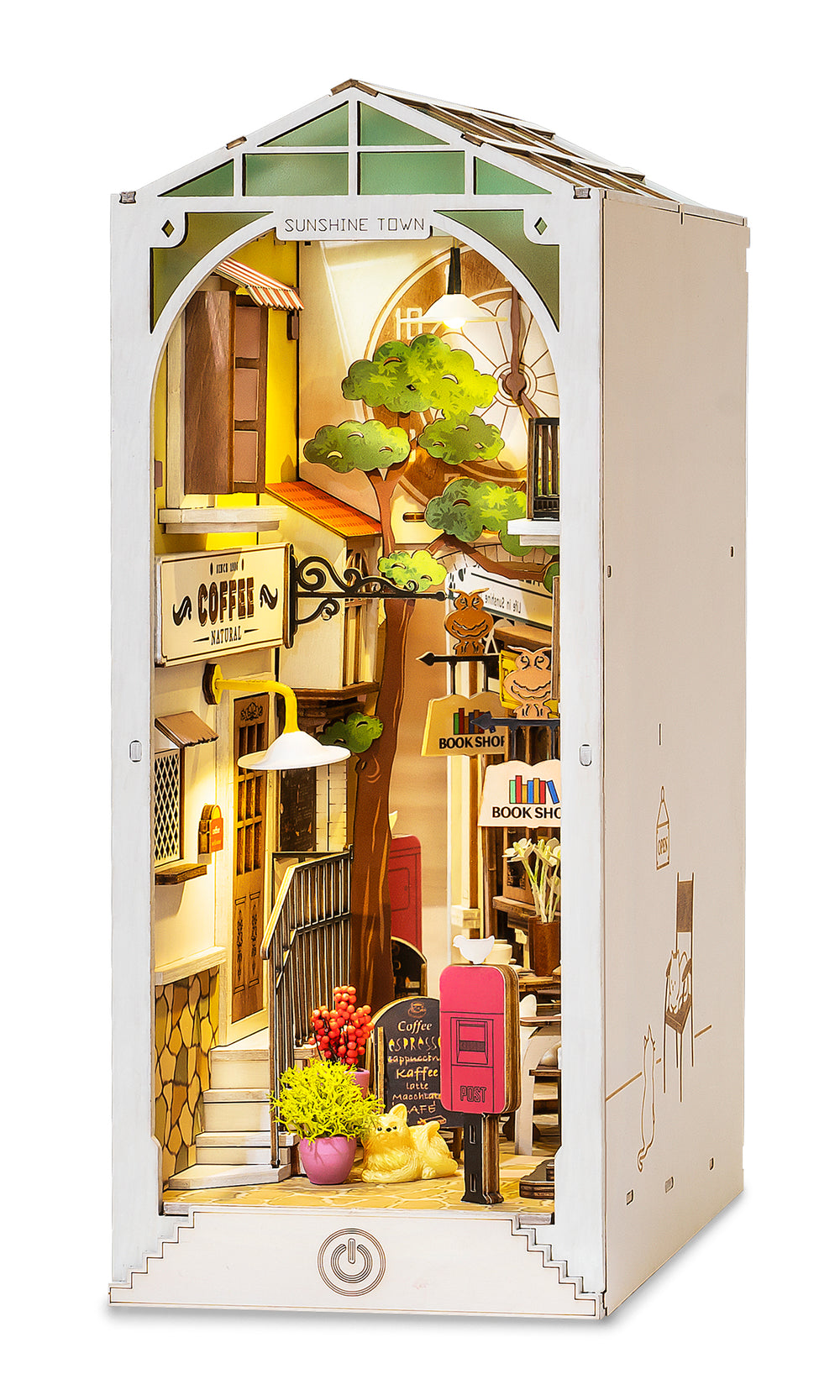 Robotime Stories in Books; Sunshine Town — Book Nook Shelf Insert