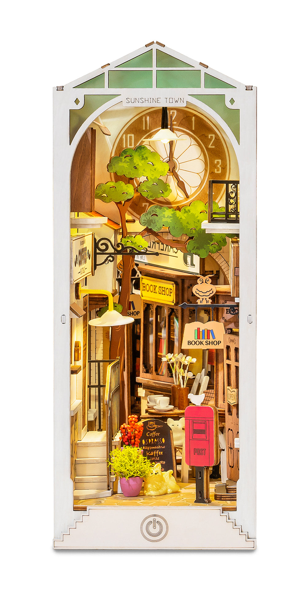 Robotime Stories in Books; Sunshine Town — Book Nook Shelf Insert