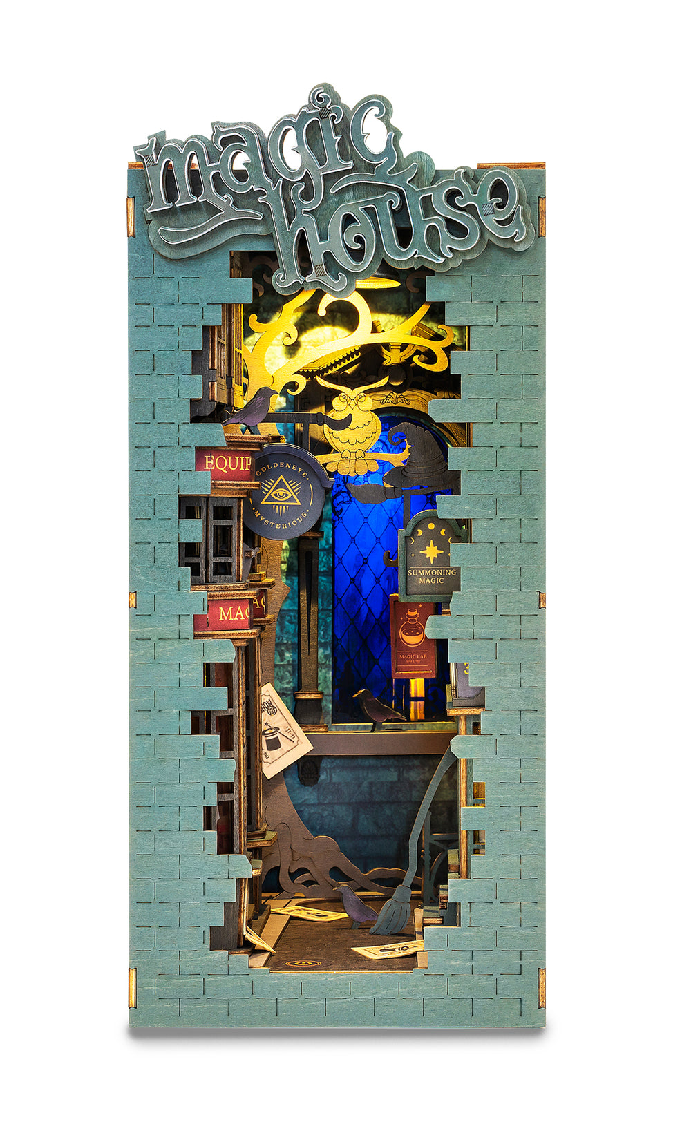 Robotime Stories in Books; Magic House — Book Nook Shelf Insert