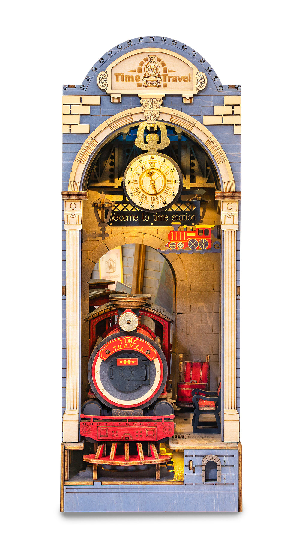 Robotime Stories in Books; Time Travel — Book Nook Shelf Insert