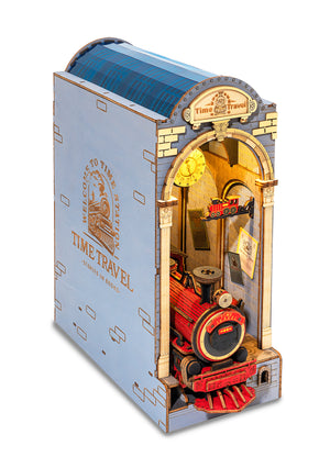 Robotime Stories in Books; Time Travel — Book Nook Shelf Insert