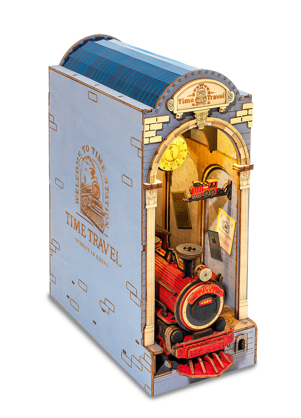 Robotime Stories in Books; Time Travel — Book Nook Shelf Insert