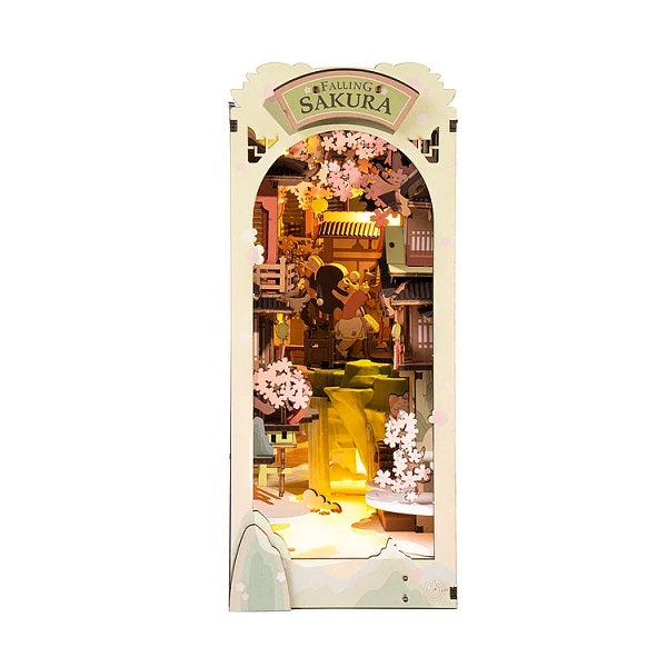 Robotime Stories in Books, Falling Sakura — Book Nook Shelf Insert