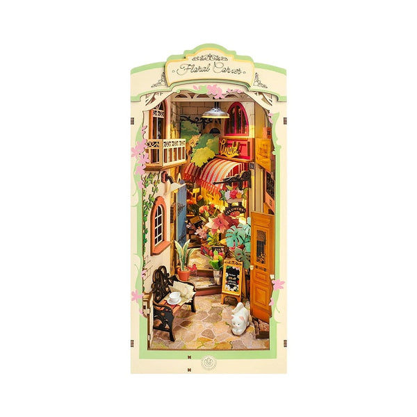 Robotime Floral Corner Book Nook - Stories in Books — Book Nook Shelf Insert