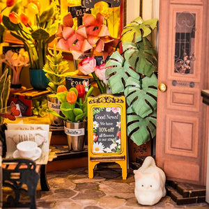 Robotime Floral Corner Book Nook - Stories in Books — Book Nook Shelf Insert