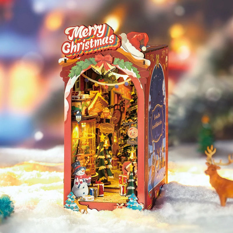 Robotime Christmas Street DIY Book Nook — Book Nook Shelf Insert