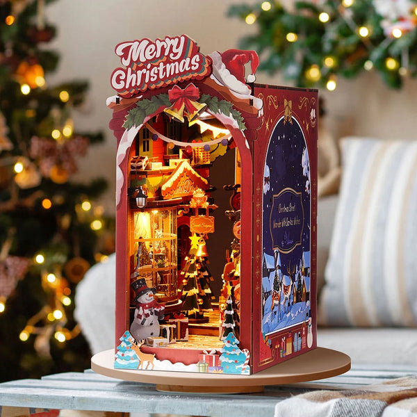 Robotime Christmas Street DIY Book Nook — Book Nook Shelf Insert
