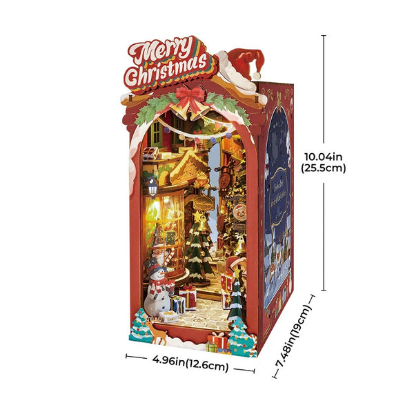 Robotime Christmas Street DIY Book Nook — Book Nook Shelf Insert