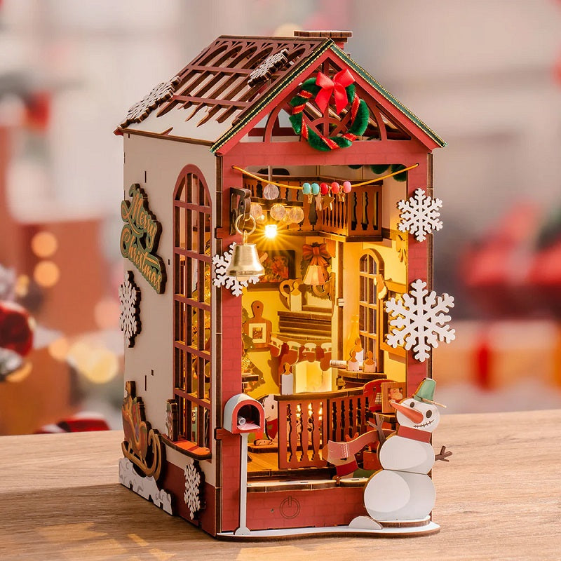 Robotime Christmas Indoor Scene DIY Book Nook — Book Nook Shelf Insert