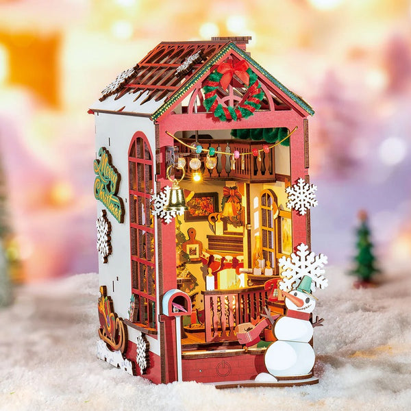 Robotime Christmas Indoor Scene DIY Book Nook — Book Nook Shelf Insert