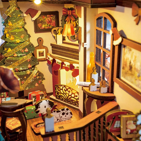 Robotime Christmas Indoor Scene DIY Book Nook — Book Nook Shelf Insert