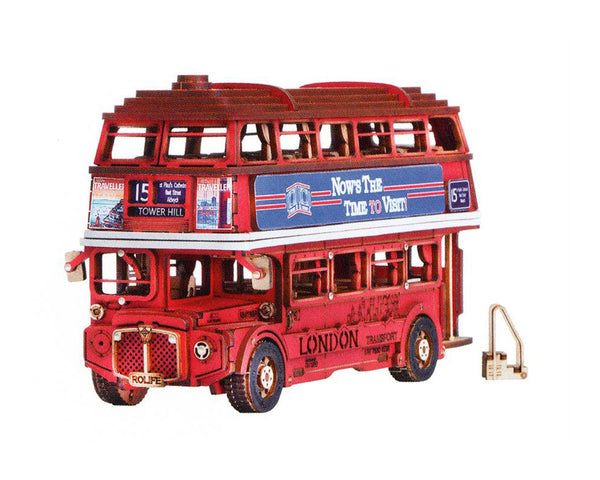 Robotime London Tour Bus — 3D Wooden Puzzle
