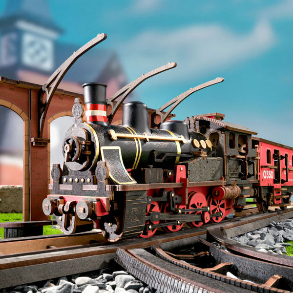 Robotime - Steam Journey - Classic 3D Wood Puzzles — 3D Wooden Puzzle