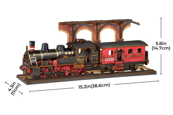 Robotime - Steam Journey - Classic 3D Wood Puzzles — 3D Wooden Puzzle