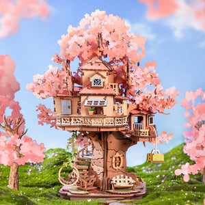 Robotime Sakura Tree House, DIY Wooden 3D Puzzle — 3D Wooden Puzzle