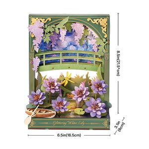 Robotime Glittering Water Lily Wall Art 3D Wooden Puzzle